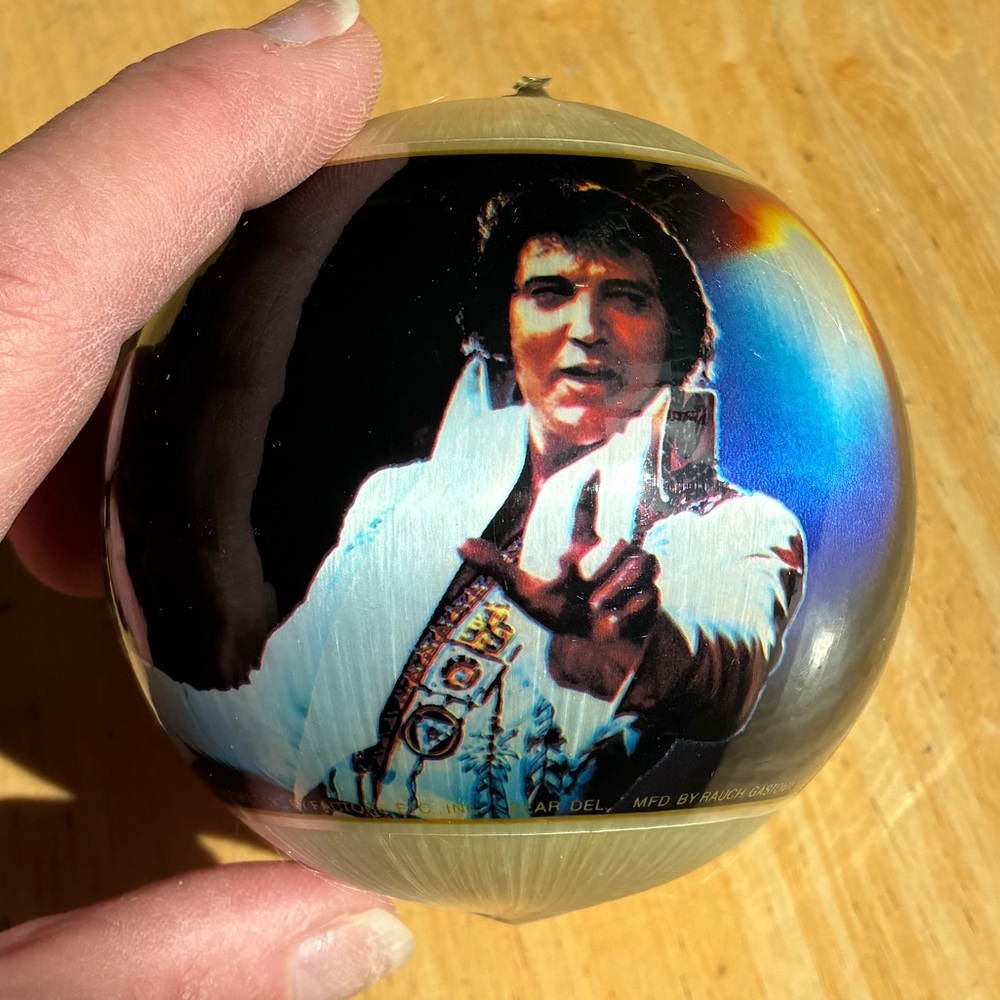 Elvis Presley Memorial Silk Christmas Ball Ornament